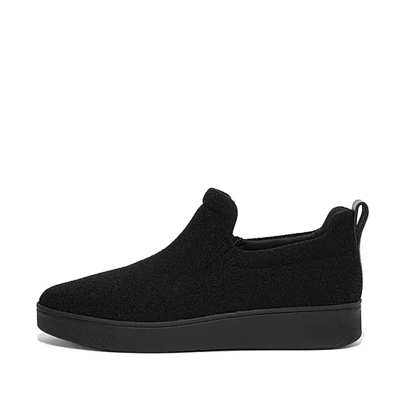 FitFlop RALLY Felt Slip-On Baskets Noir | 33875053