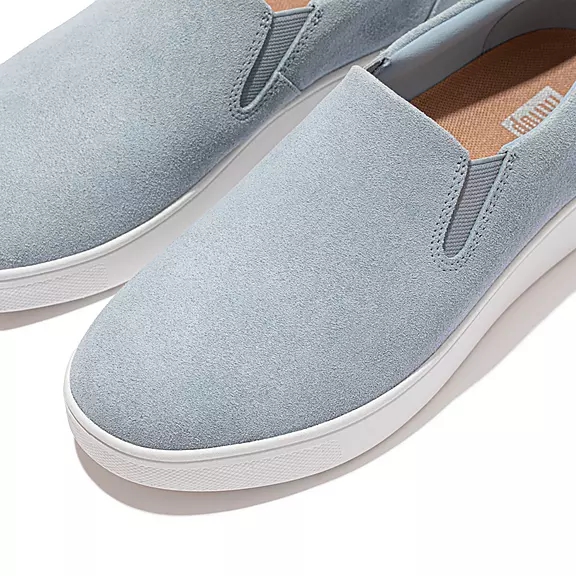 FitFlop RALLY Suede Slip-On Baskets Bleu | 96306889