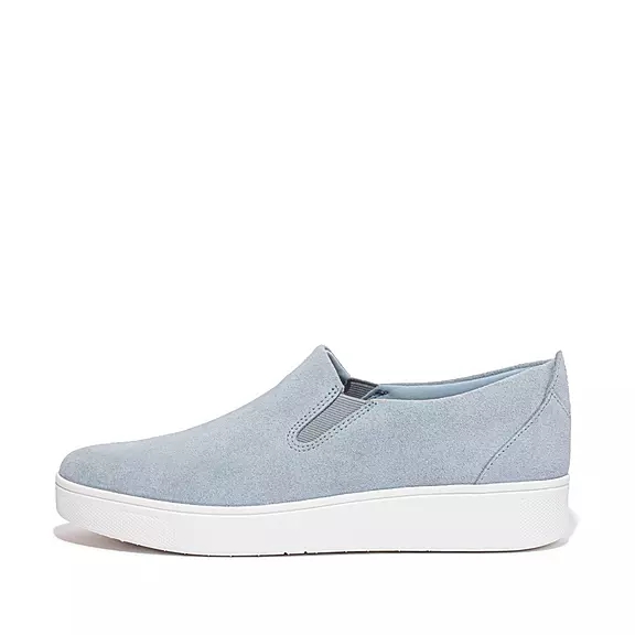FitFlop RALLY Suede Slip-On Baskets Bleu | 96306889