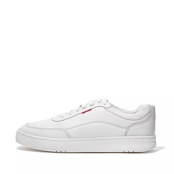 FitFlop RALLY X Cuir Baskets Blanche | 94723660