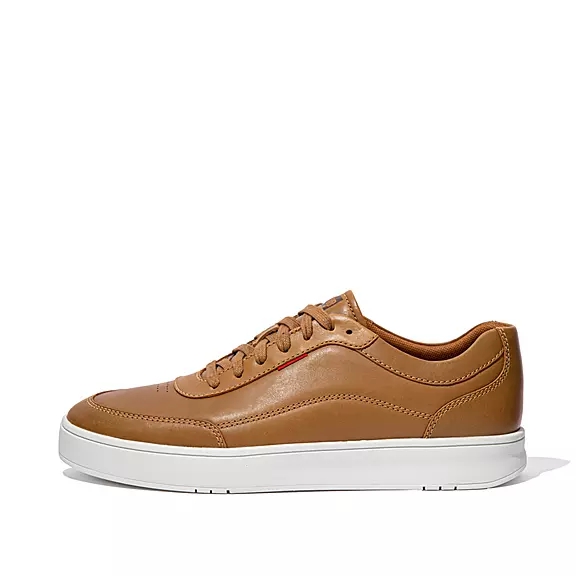 FitFlop RALLY X Cuir Baskets Marron | 12703873