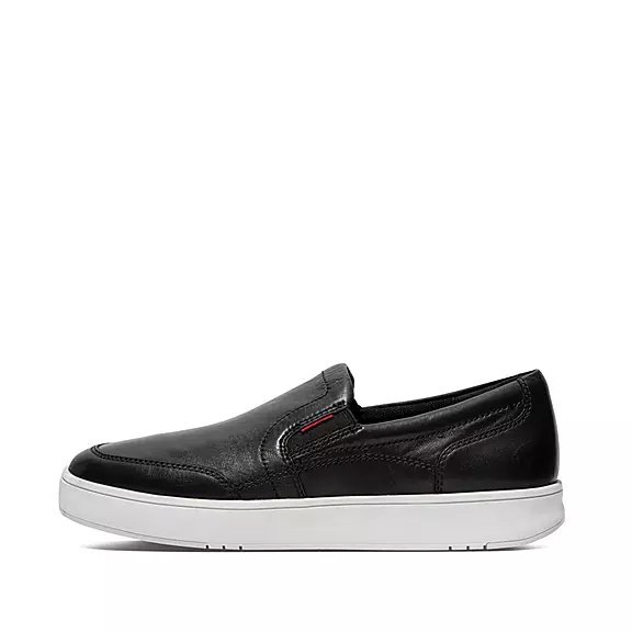 FitFlop RALLY X Cuir Slip-On Baskets Noir | 64173610