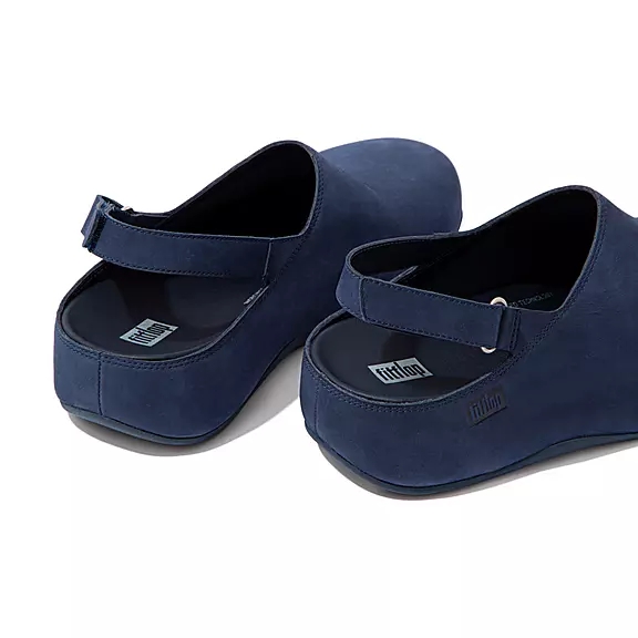 FitFlop SHUV Nubuck Back-Riemen Sabots Bleu Marine | 22382619
