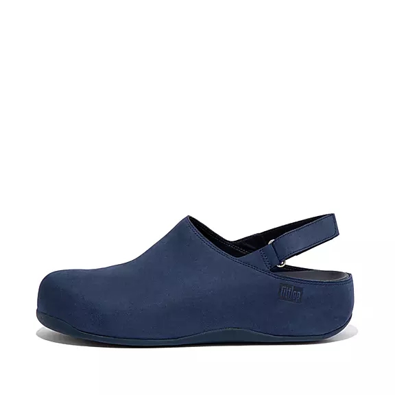 FitFlop SHUV Nubuck Back-Riemen Sabots Bleu Marine | 22382619