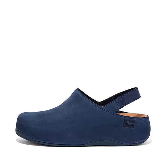 FitFlop SHUV Nubuck Back-Riemen Sabots Bleu Marine | 92112282