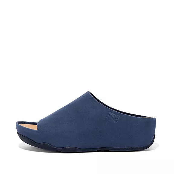 FitFlop SHUV Nubuck Claquette Bleu Marine | 40402349