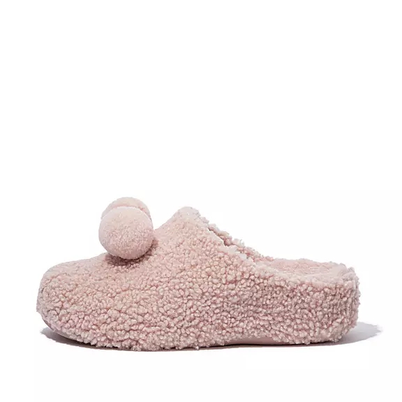FitFlop SHUV Pom-Pom Shearling Sabots Roze | 30175954
