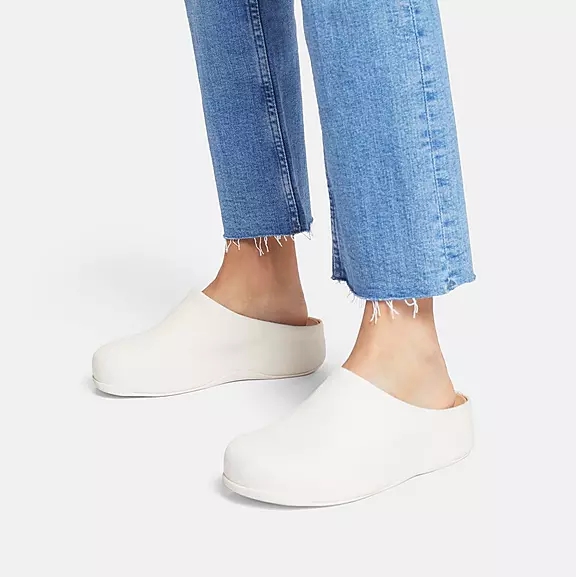 FitFlop SHUV Toile Sabots Blanche | 66053096