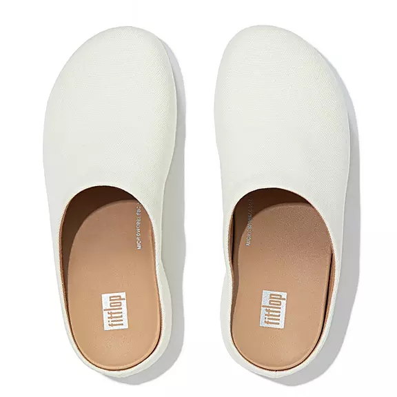 FitFlop SHUV Toile Sabots Blanche | 66053096