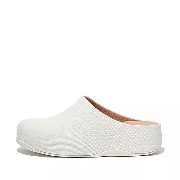 FitFlop SHUV Toile Sabots Blanche | 66053096