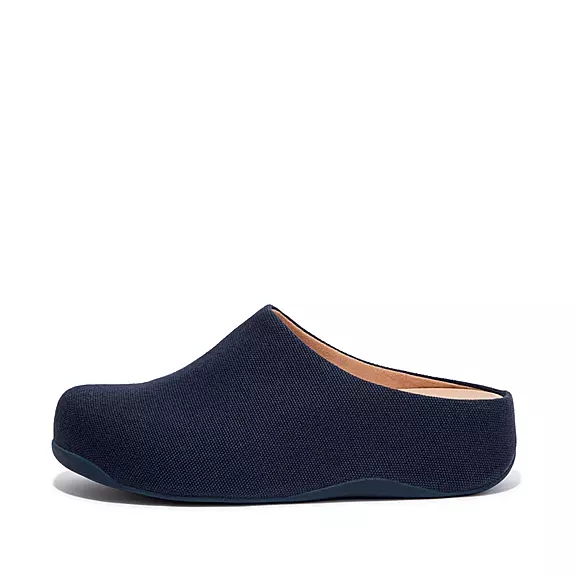 FitFlop SHUV Toile Sabots Bleu Marine | 92388859