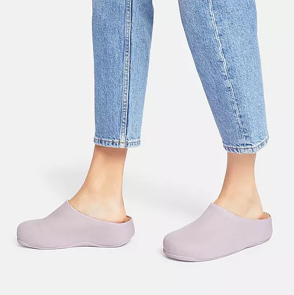 FitFlop SHUV Toile Sabots Violette Clair | 65962776