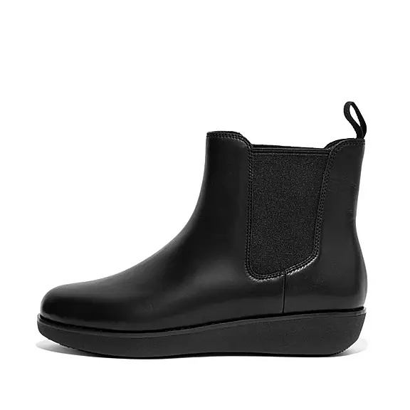FitFlop SUMI Waterdichte Cuir Bottines Chelsea Noir | 10879689