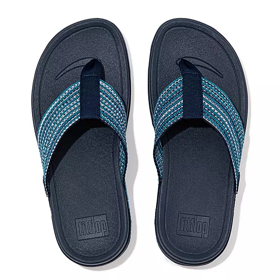 FitFlop SURFA Sandales Toe-Post Bleu Marine | 92012437