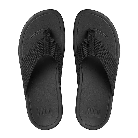 FitFlop SURFA Sandales Toe-Post Noir | 12532419