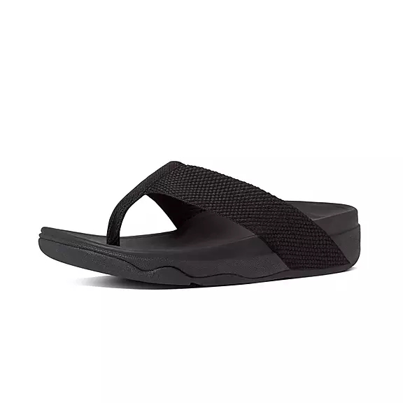 FitFlop SURFA Sandales Toe-Post Noir | 12532419