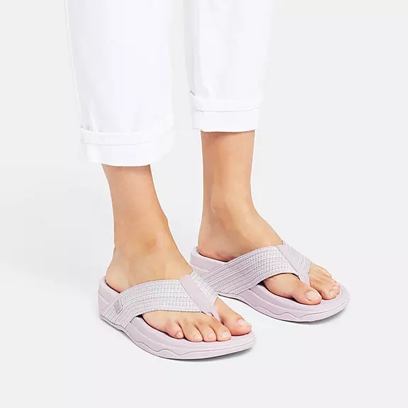 FitFlop SURFA Webbing Sandales Toe-Post Violette Clair | 25497267