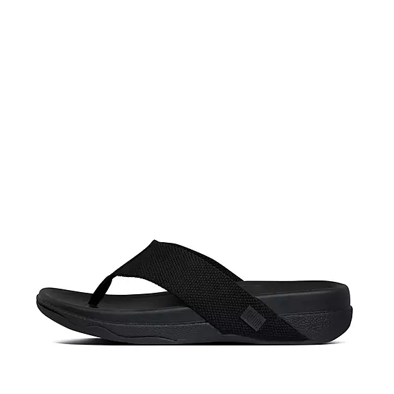 FitFlop SURFER Mens Sandales Toe-Post Noir | 81461457
