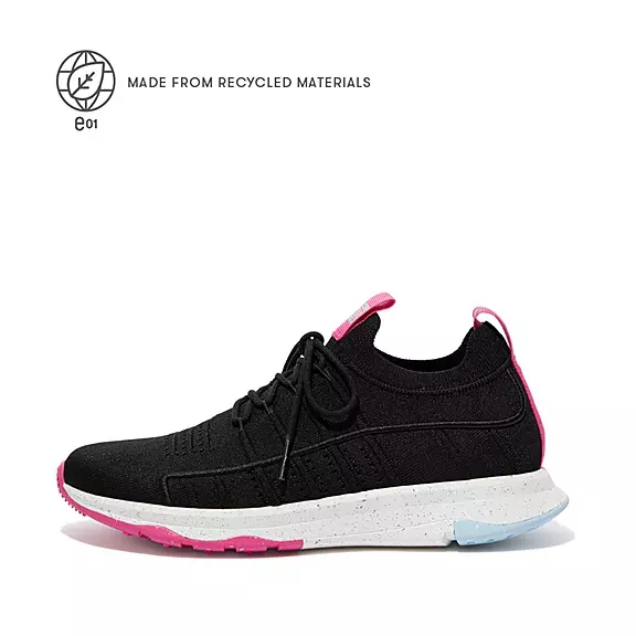 FitFlop VITAMIN FF E01 Knit Sports Baskets Noir | 73527778