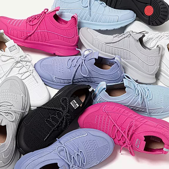 FitFlop VITAMIN FF Knit Sports Baskets Bleu | 88822004