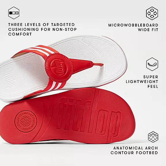 FitFlop WALKSTAR Cuir Sandales Toe-Post Marron Clair | 75090370