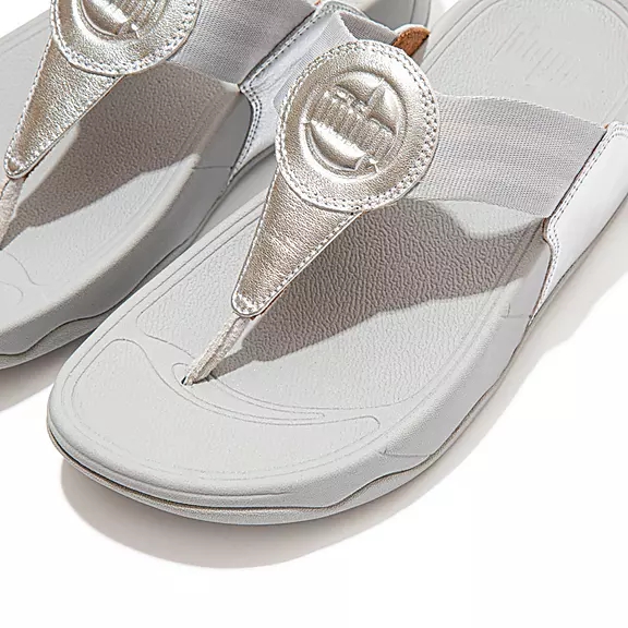 FitFlop WALKSTAR Webbing Sandales Toe-Post Argent | 13041378