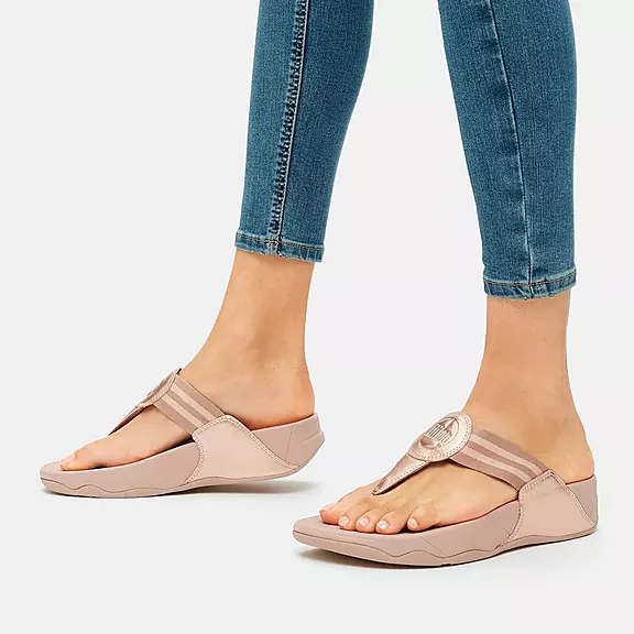 FitFlop WALKSTAR Webbing Sandales Toe-Post Roze | 93924995