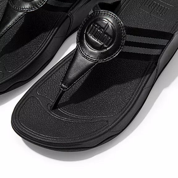 FitFlop WALKSTAR Webbing Sandales Toe-Post Noir | 94309217